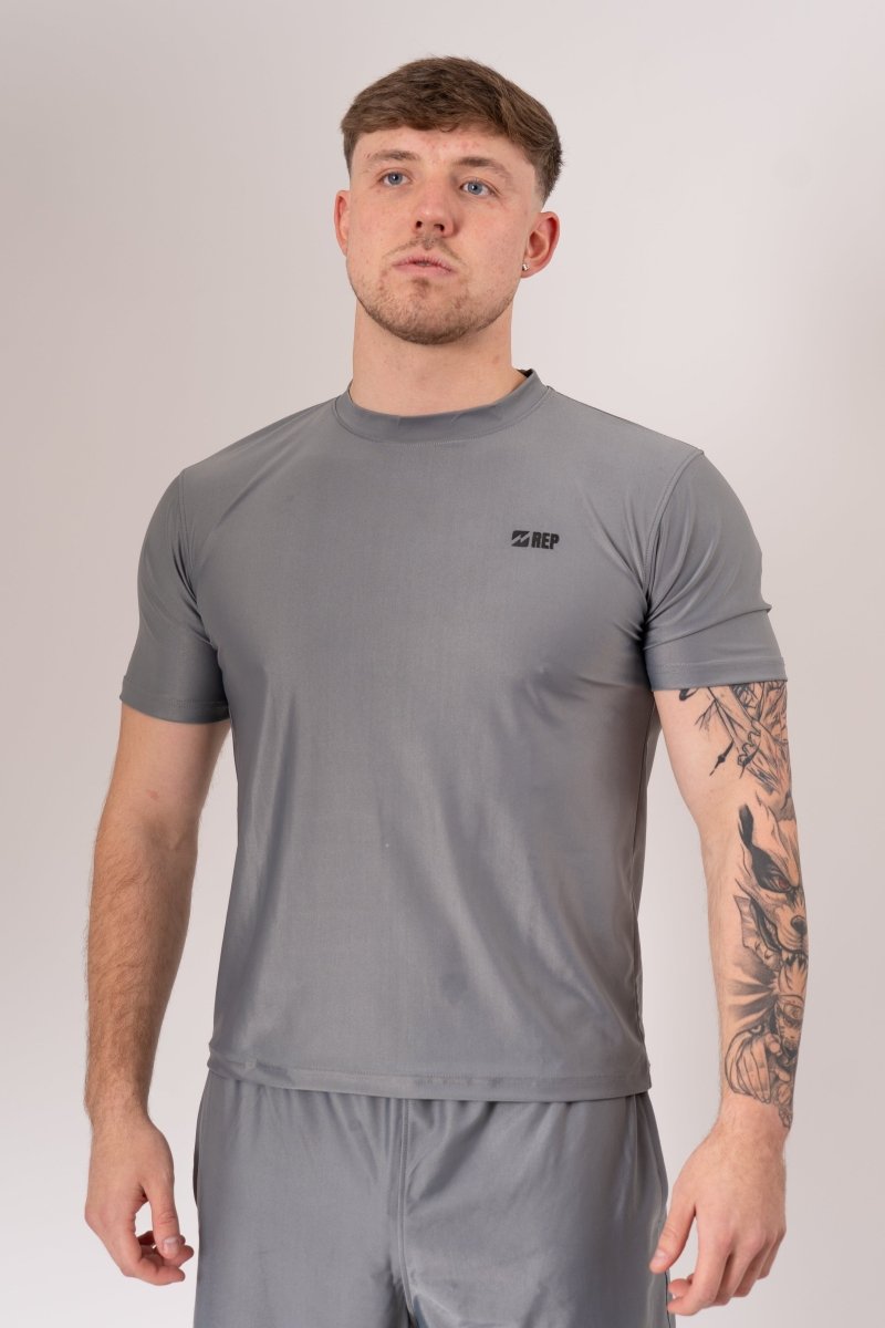 Grey Tech Muscle Fit T-Shirt S