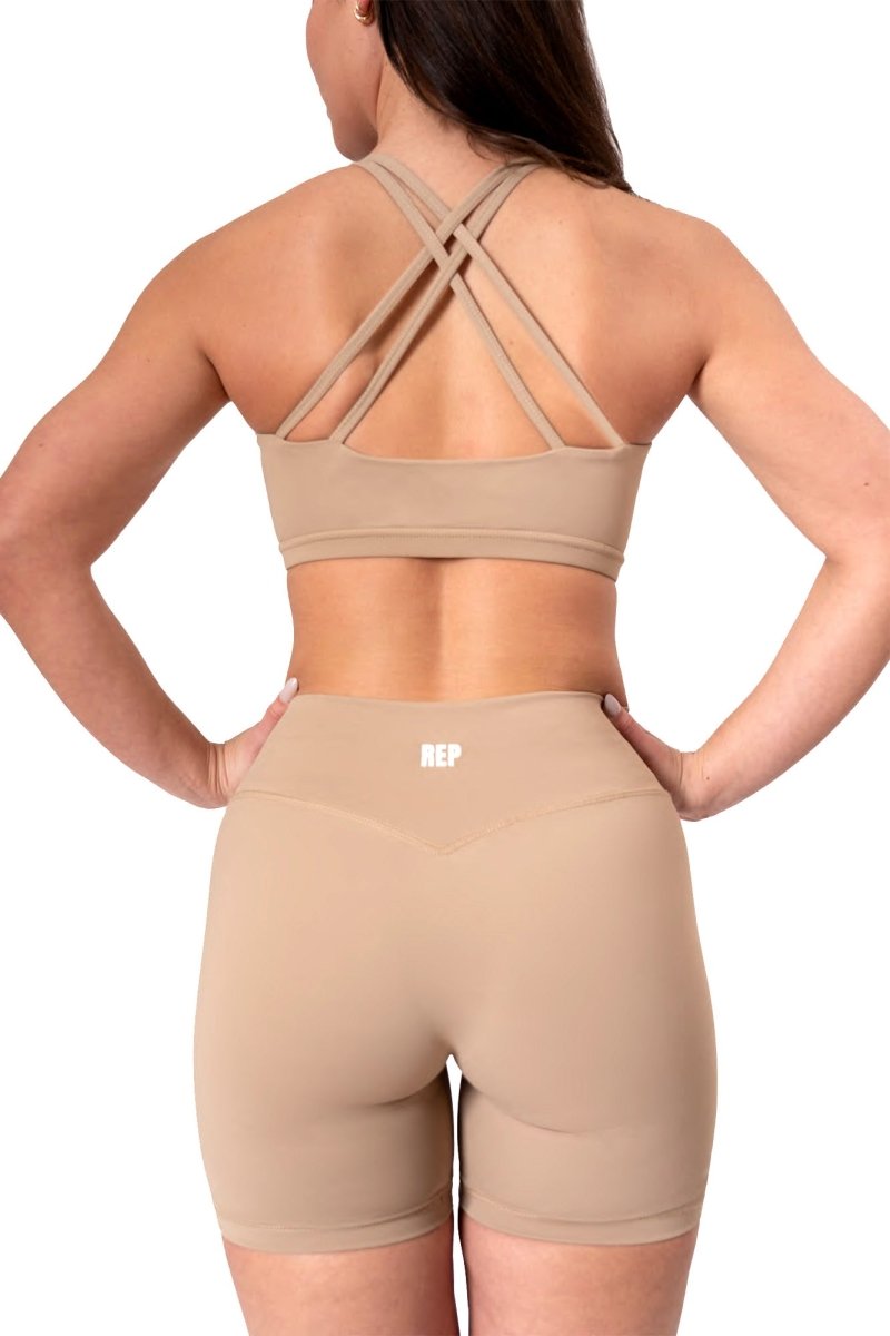 Neutral gym set – gym shorts for women, women’s gym shorts, reps clothing UK