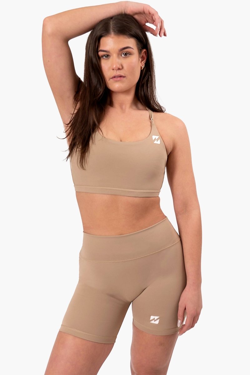 female model wearing womens gym top, reps clothes, represent t shirt